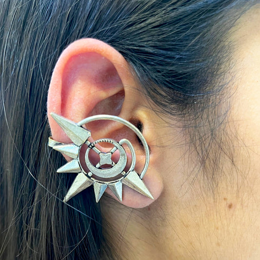 "Spikes" Silver Look alike Earcuff