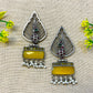 Yellow Stone Leaf Earring