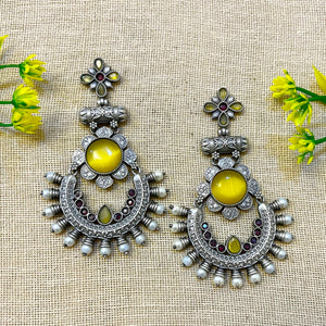 "Half Moon" Silver Look Alike Earrings