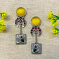 Yellow stone Long earrings