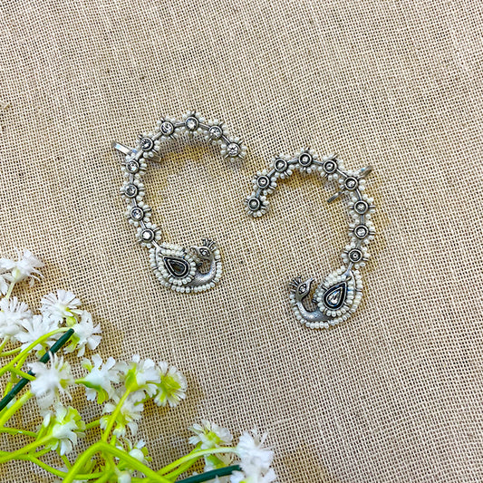 "Inaya" Silver Look Alike Stone Earcuffs