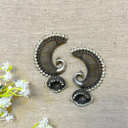 "Moti"Silver Look Alike Earring