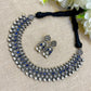 "Tanmay" Silver Look Alike Oxidized Choker