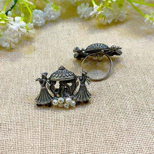 "Barati" Silver Look Alike Oxidized Rings