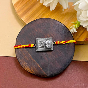 Mangalya Silver Look Alike Oxidised Rakhi