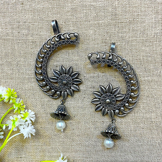 "Frosted" Silver Look Alike Oxidized Earcuff