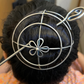"Grip" Silver Look Alike Oxidized Hair Bun