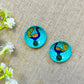 "Twirl" Silver Look Alike Oxidized Earring