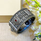 "Gleam" Silver Look Alike Oxidized Kada