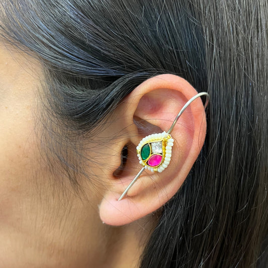 "Spark" Silver Look Alike Arrow Earcuff