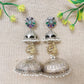 "Rakrit" Silver Look Alike Dual Tone Earrings