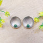 "Circ" Silver Look Alike Stud Earrings