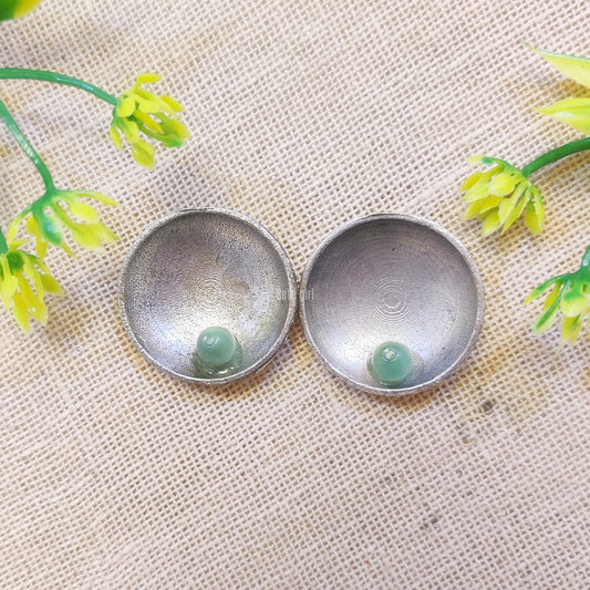 "Dreamy Dot" Silver Look Alike Stud Earrings