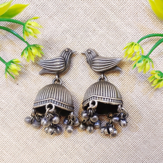 "Tiny Titli" Silver Look Alike Oxidised Earrings