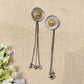 silver oxidised kashmiri earrings