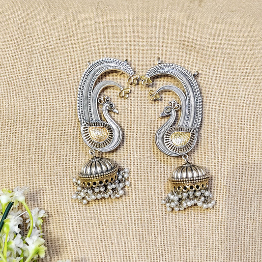 Oxidised Ear Cuff Earrings
