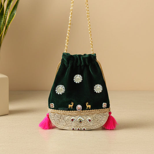 Maroon Potli Purse