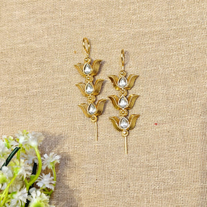 stylish golden arrow ear cuffs