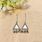silver triangle earrings