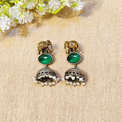jhumka with beads