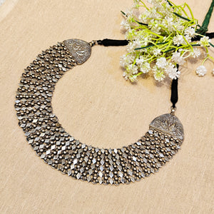 Oxidised choker necklace