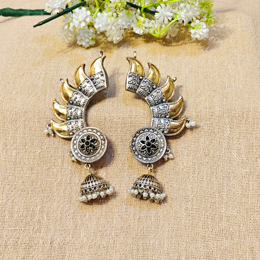 earring with cuff for navratri