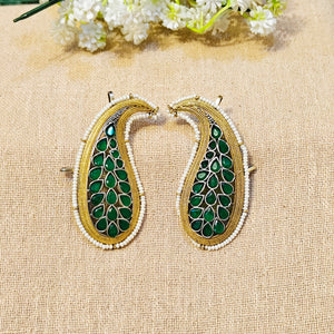 emerald earcuff for Navratri