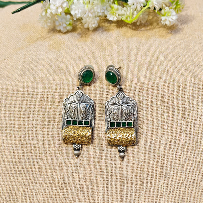 Dual Tone Earrings