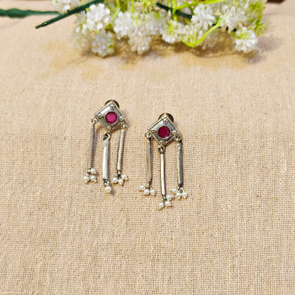 silver earrings