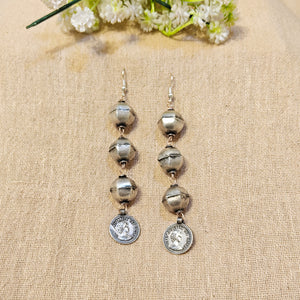 "Drop"Silver Look Alike Oxidized Dangler