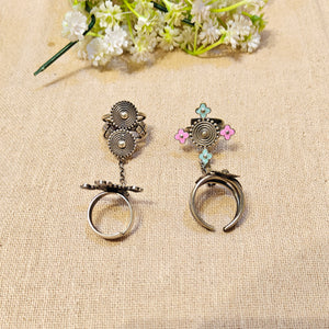 "Dream"Silver Look Alike Printed Ring