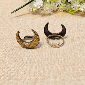 "Aura"Silver Look Alike Oxidized Ring