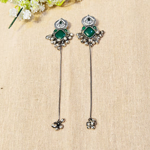 "Daisy"Silver Look Alike Stone Earrigs