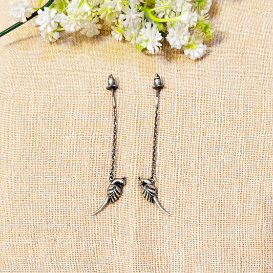 "Rusteec"Silver Look Alike Oxidized Earring