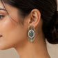 "Jade" Silver Look Alike Dual Tone Earrings