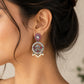 "Ivyy"Silver Look Alike Stone Earring