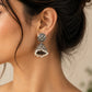 "Ethnic"Silver Look Alike Oxidized Earring