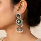 "Nova"Silver Look Alike Stone Earrings