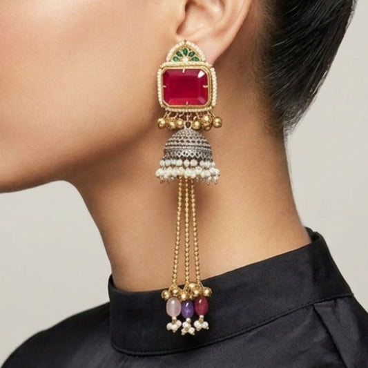Ghoomar Jhumka Earrings for Women - Traditional Festive Jewellery
