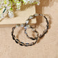 "Crystal"Silver Look Alike Oxidized Kada