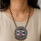 "Sealy" Silver Look Alike Printed Necklace