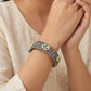 Blushy Kundan Enamel Kada for Women - Traditional Ethnic Bracelet with Pearl Borders