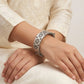 "Dice" Silver Look Alike Oxidized Kada