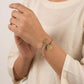 "Varunika" Silver Look Alike Dual Tone Bracelet