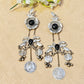 "Tara"Silver Look Alike Stone Earrings