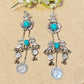 "Tara"Silver Look Alike Stone Earrings