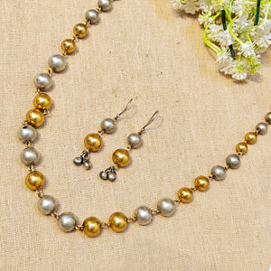 "Serenity"Silver Look Alike Dual Tone Necklace
