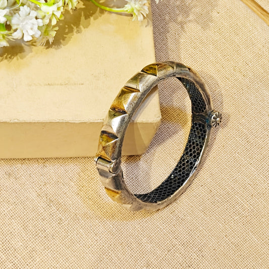 "Swar"Silver Look Alike Dual Tone Kada