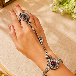 "Rangrez"Silver Look Alike Oxidized Bracelets