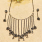 "Bansi"Silver Look Alike Oxidized Necklace
